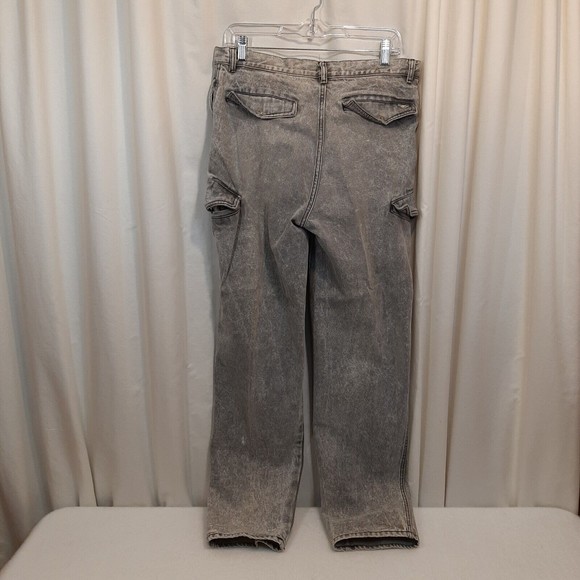 Vintage Michael Sloane Acid Washed Jeans Gray Size 34/34 Distressed Pleated 80's - Picture 2 of 16